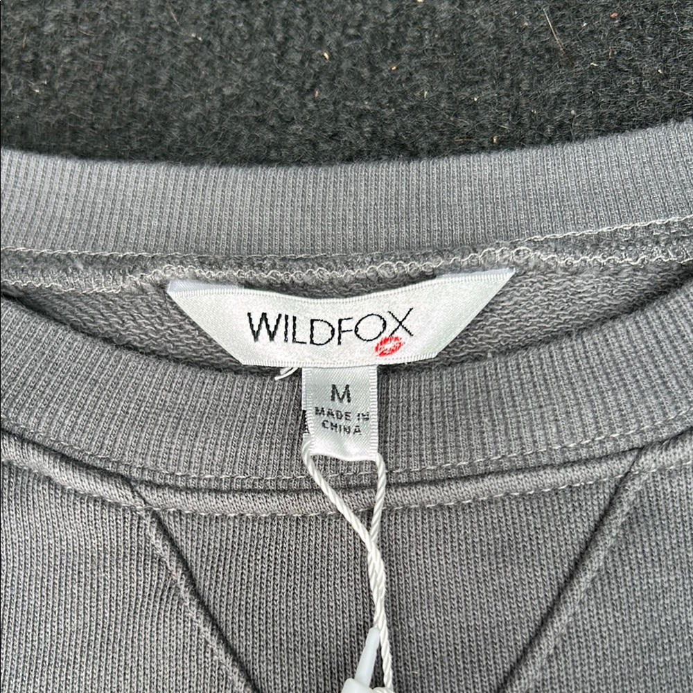 Wildfox Gray and Pink Sweatshirt Casual Comfort - Picture 2 of 11